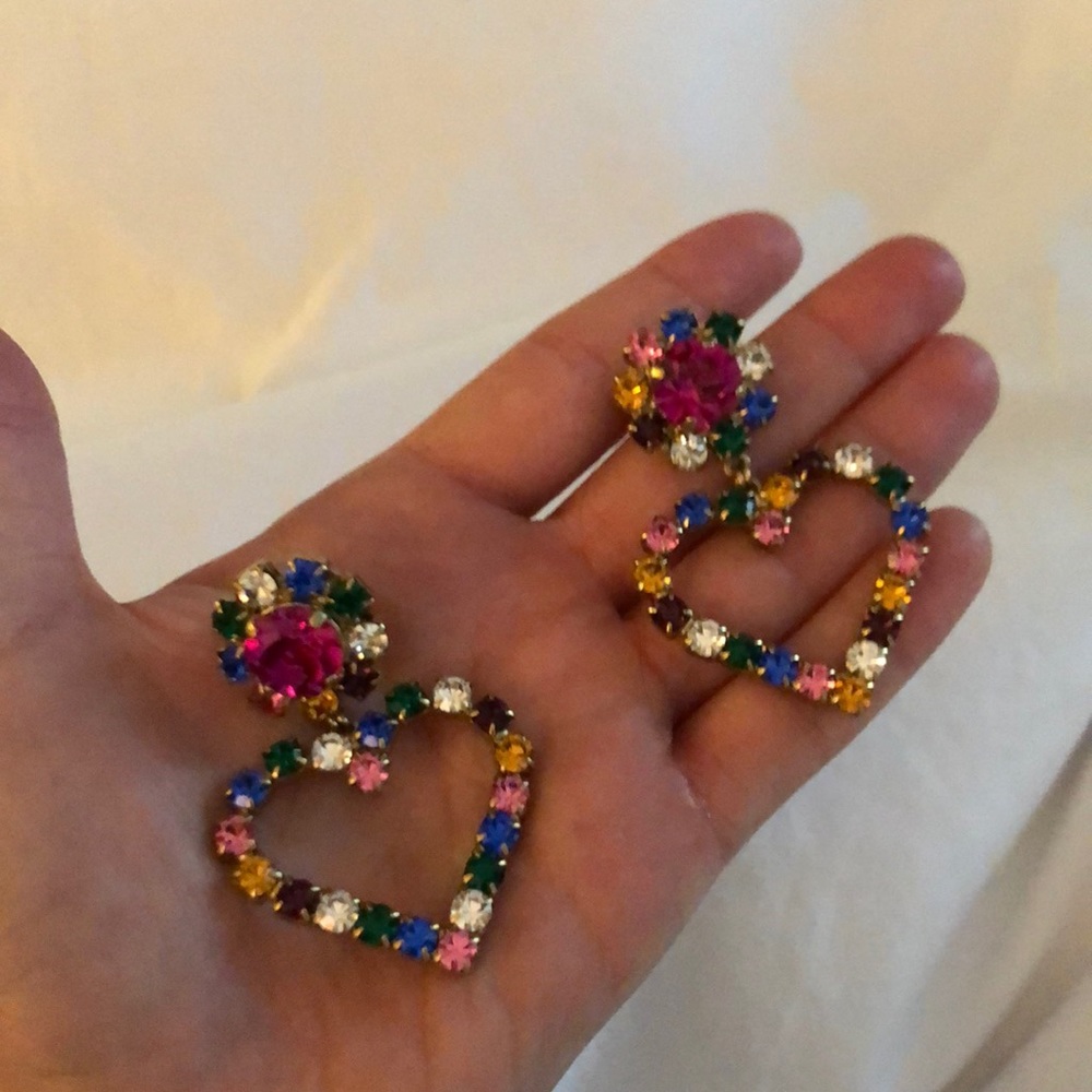 Loren Hope multicolored heart earrings